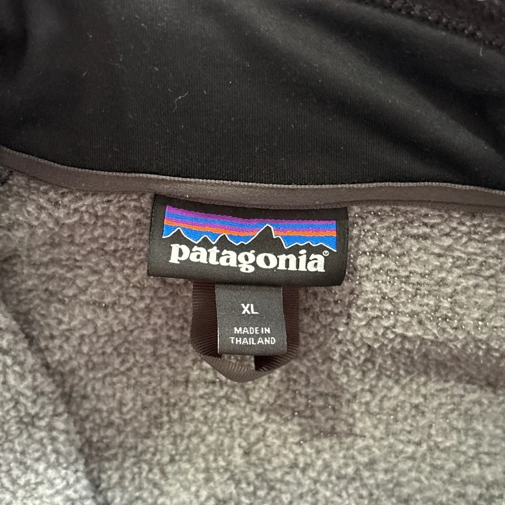 Patagonia Better Sweater 1/4 Zip Fleece Pullover Mens XL Grey Black 25522 FA16